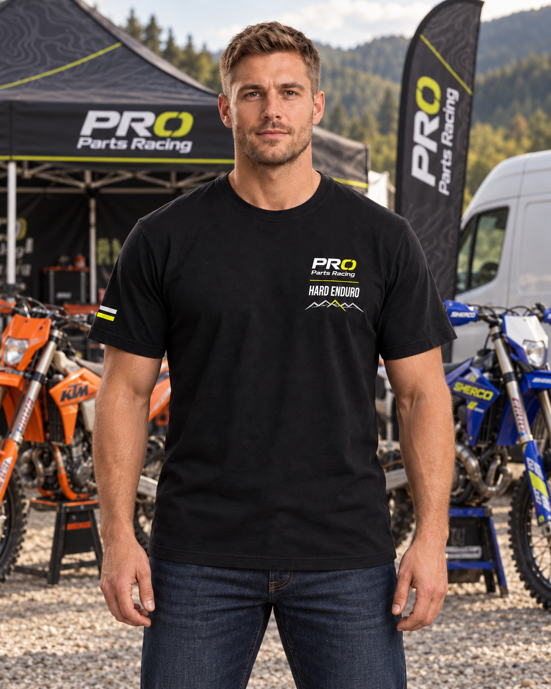 Camiseta PRO Parts Racing Hard Enduro «No Easy Lines»